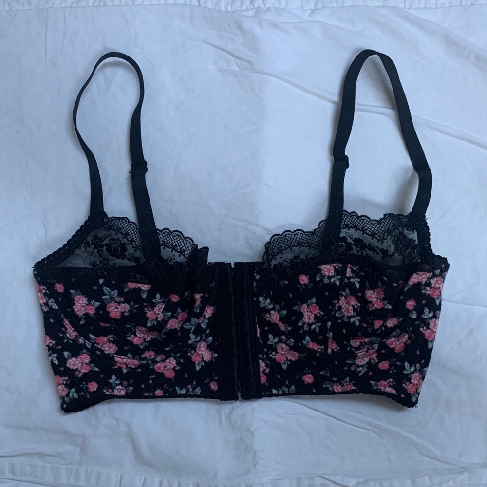 SOLD! Free People Intimately Black Floral Bra